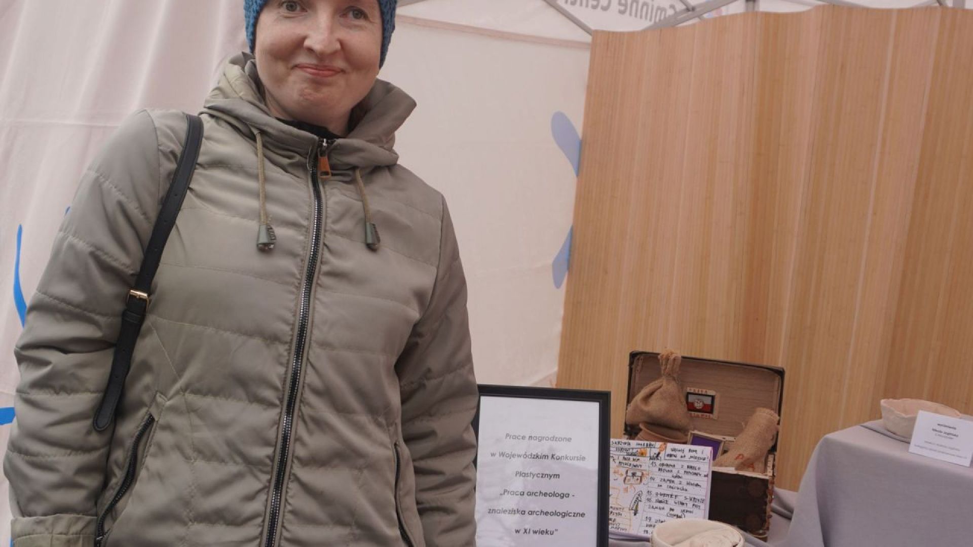 Uczestniczka Ania podczas V Festynu Archeologicznego ''Kierunek Grodzisko!'' w Mrozach. 