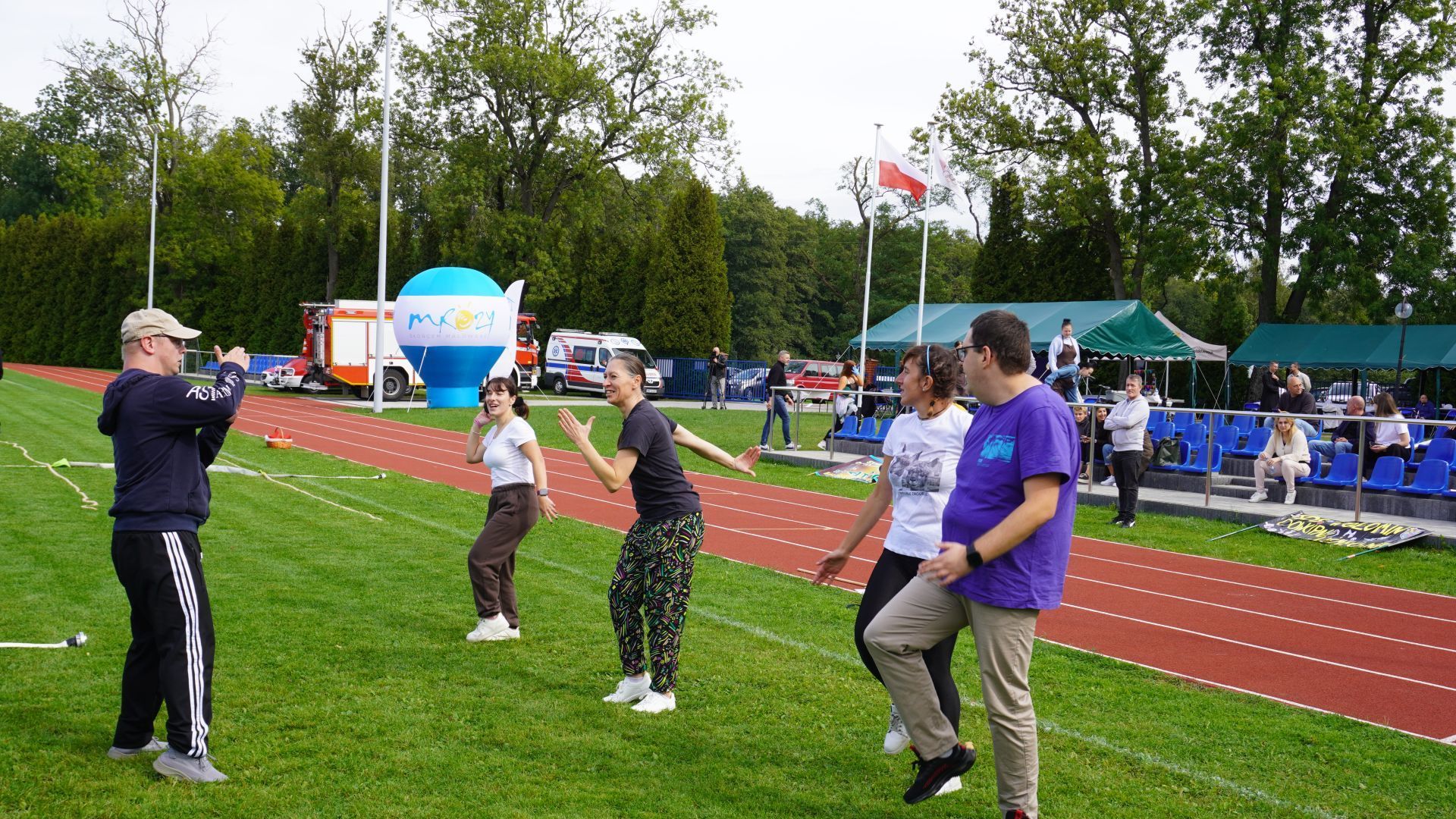 Zumba podczas integracyjnej olimpiady sportowej ''Mrozy bez Barier''. 