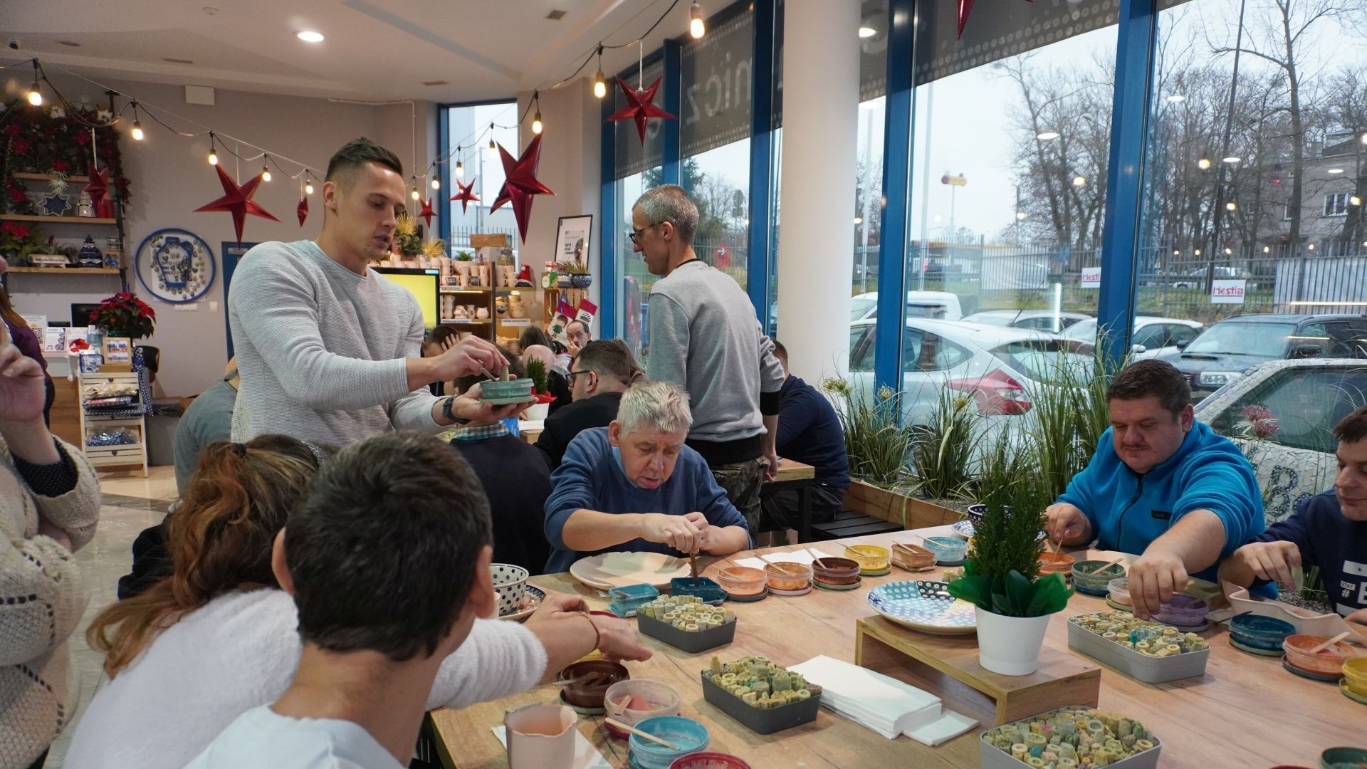 Uczestnicy naszego Domu podczas Warsztatów Ceramiki Bolesławiec w Lublinie.